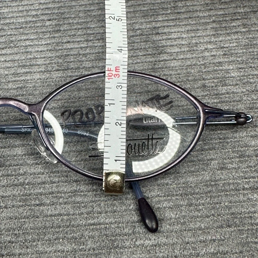 Silhouette SPX M 1946 Titanium Y2K Eyeglasses Purple Blue Oval Frames Austria
